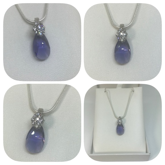 New Tanzanite Pendant & Rhinestones - Picture 3 of 5